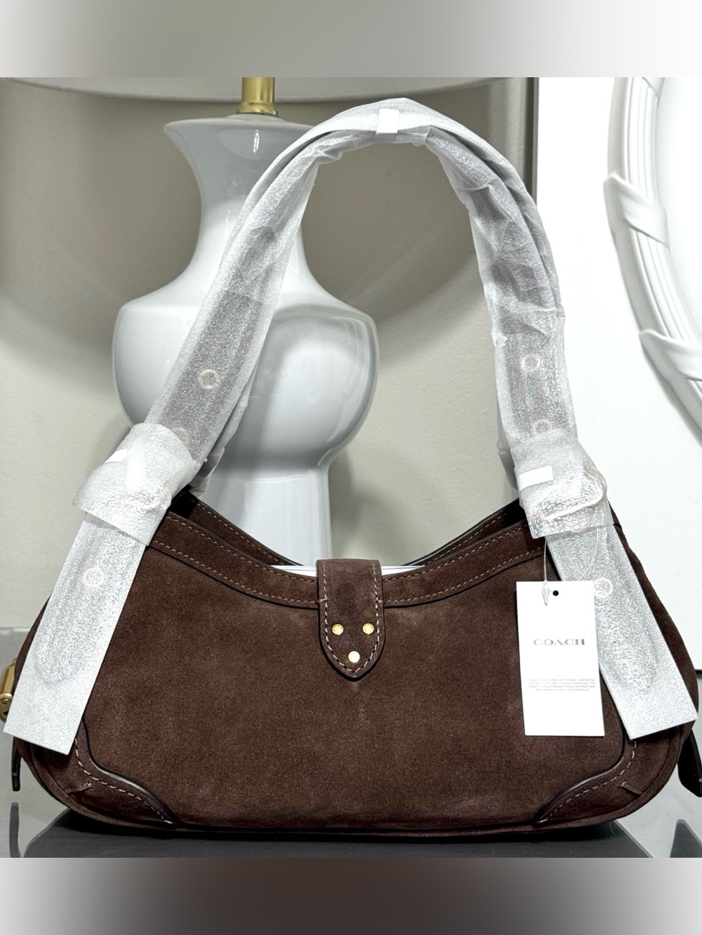 COACH Drifter Shoulder Bag 31, DARK CHOCOLATE - Picture 3 of 10